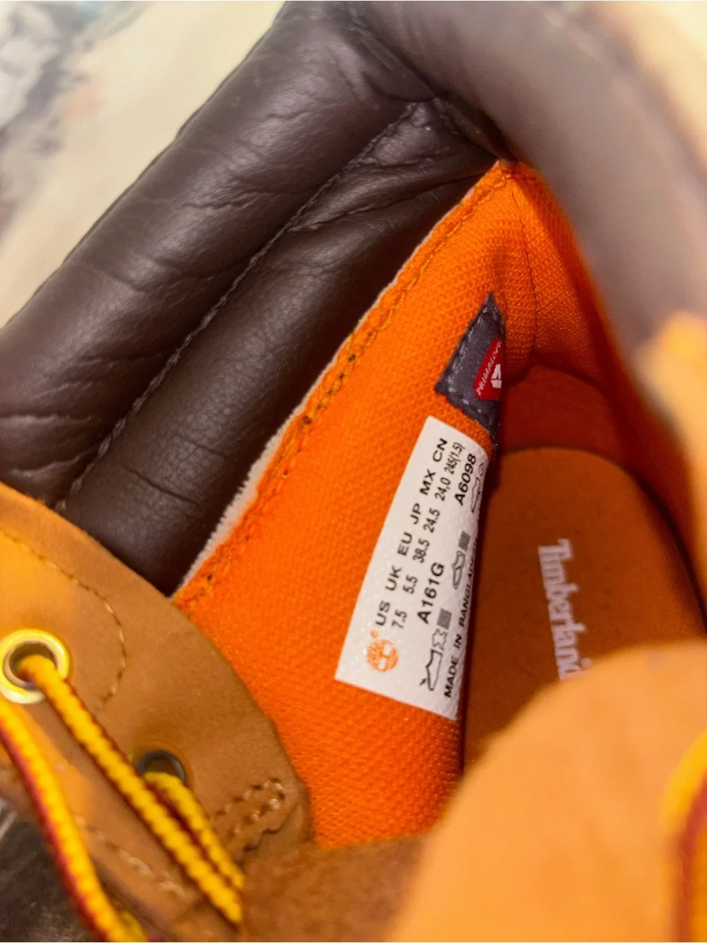 Timberland Wheat Nubuck Work Boots with Dark Brown Collar